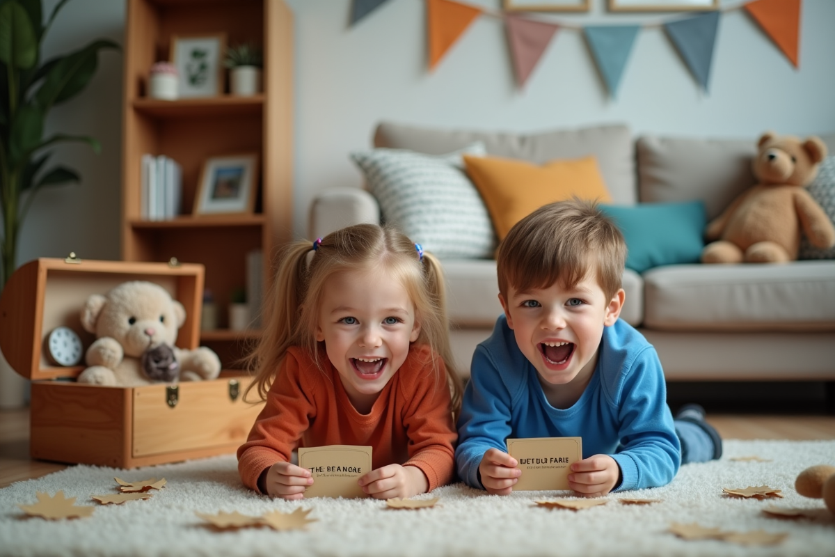 Deux enfants riant lors d