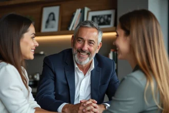 Yvan Cassar avec sa famille dans la cuisine moderne