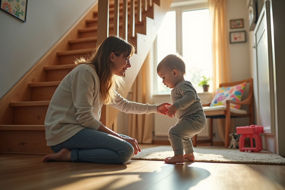 bébé escalier