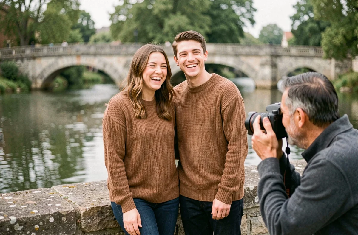 Séance photo de couple au bord de la Corrèze à Tulle avec photographe professionnel